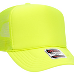 neon yellow trucker hat