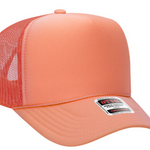coral trucker hat
