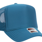 turquoise trucker hat