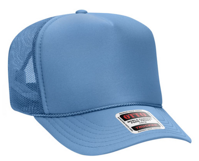 col. blue trucker hat