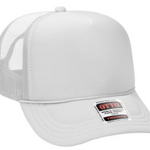 white trucker hat