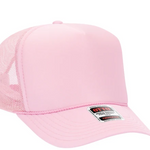 light pink trucker hat