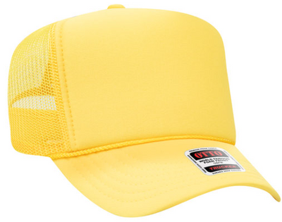 All yellow trucker hat