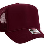 All Burgendy maroon trucker hat