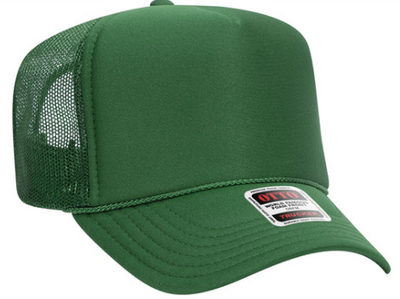 All kelly green trucker hat