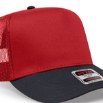 black/red canvas hat