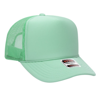 all mint trucker hat