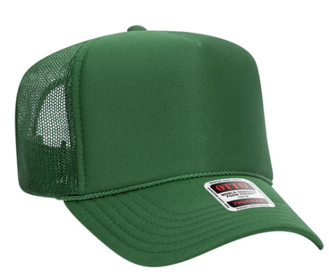Kelly green trucker hat