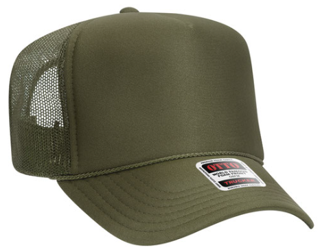 olive green trucker hat