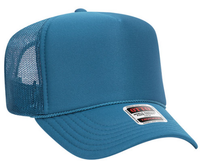 turquoise trucker hat