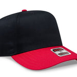 OTTO CAP® 5 Panel Mid Profile Baseball Cap ~ Red/Black