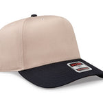 OTTO CAP® 5 Panel Mid Profile Baseball Cap ~ Tan/Black