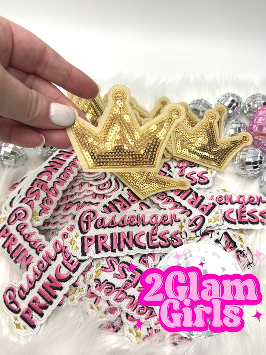 Trucker Patch Hat ~ Gold Sequin Crown