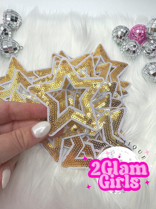 Trucker patch Hat ~ gold and silver stars