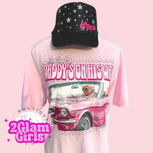 Sequin/ DTF print only or Shirt~ Daddy’s On His Way