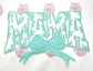 Mama Floral Shirt Patch~ Large Mama shirt iron on patch ~ sequin bow shirt patch