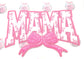 Mama Floral Shirt Patch~ Large Mama shirt iron on patch ~ sequin bow shirt patch