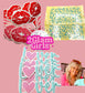 The Heather Collection - DTF jade cheetah transfer - lips - and Lover ~ glitter patches ~ iron on patches