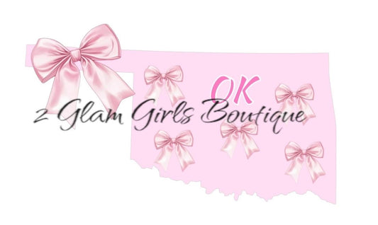 PNG Coquette Oklahoma State ~ Pink Bow State ~ Digital Download