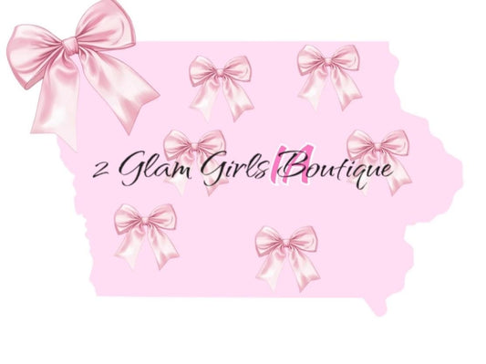 PNG Coquette Iowa State ~Pink Bow State ~ digital file