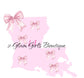 PNG Coquette Louisiana State ~ Pink Bow State ~ digital file