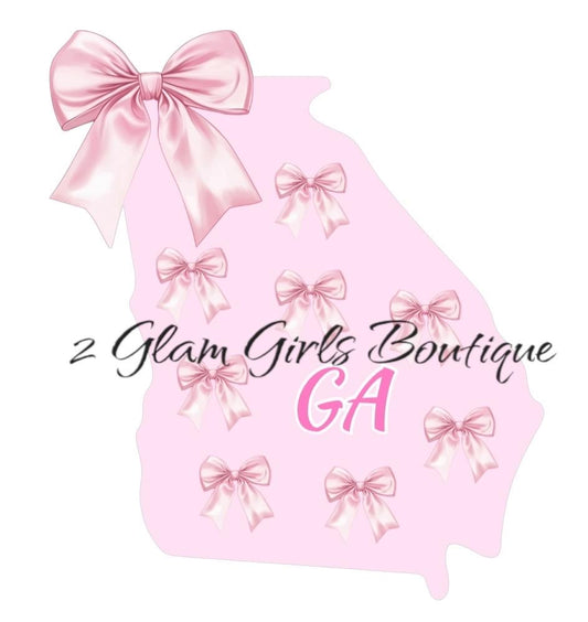 PNG Coqeutte Bow Georgia State - Pink Bow ~ GA state