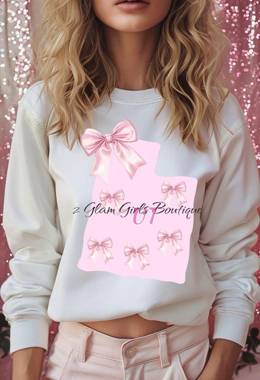PNG Coquette Utah State ~ Pink Bow State ~ Digital Download
