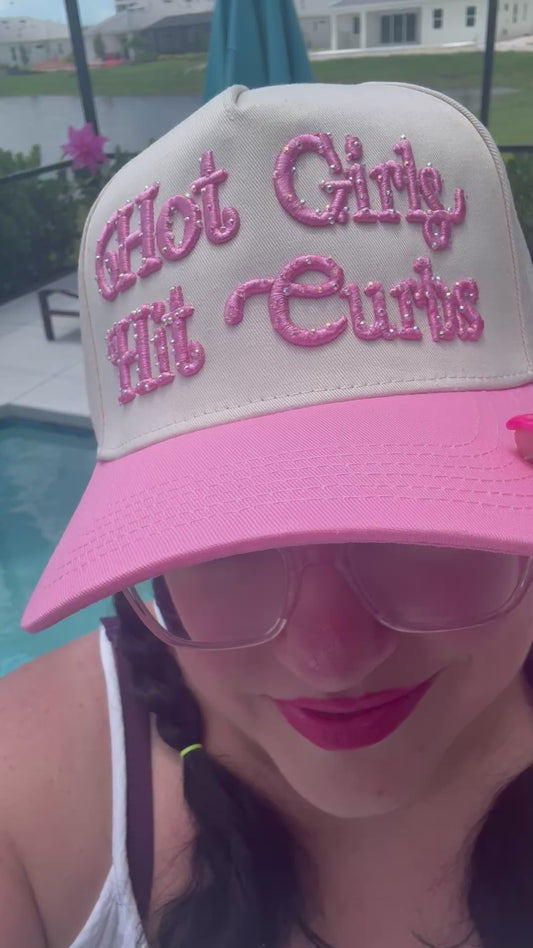 Hot Girls Hit Curbs Embroidery Hat