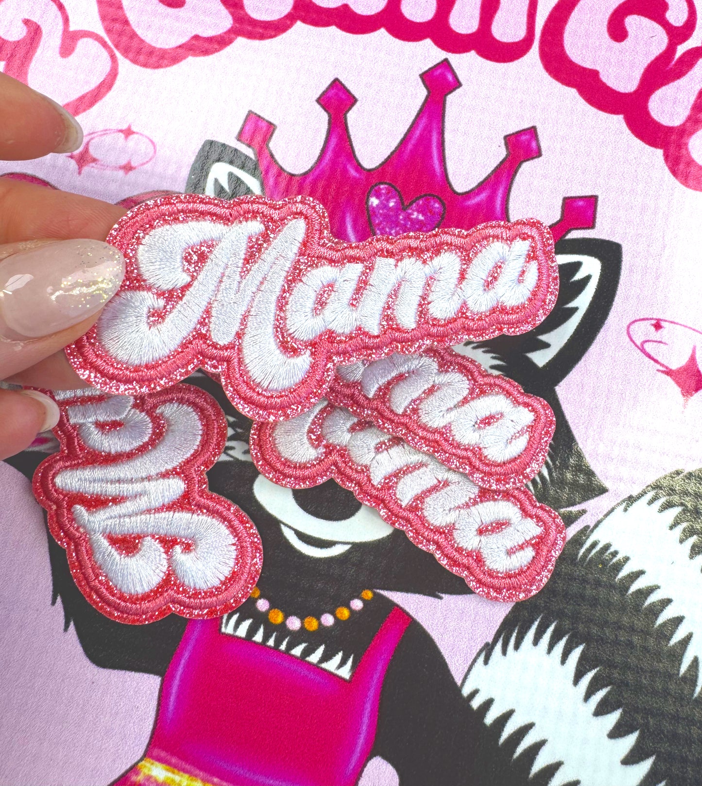 Mama pink patch