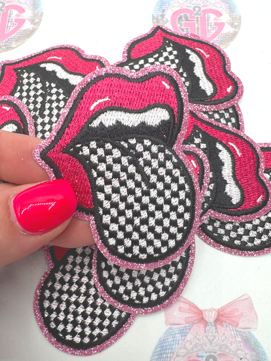 Checkered Glitter Tongue 👅