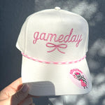 Gameday Bow Embroidery Hat 🩷