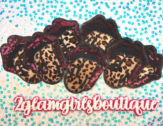 Faux Fur leopard tongue